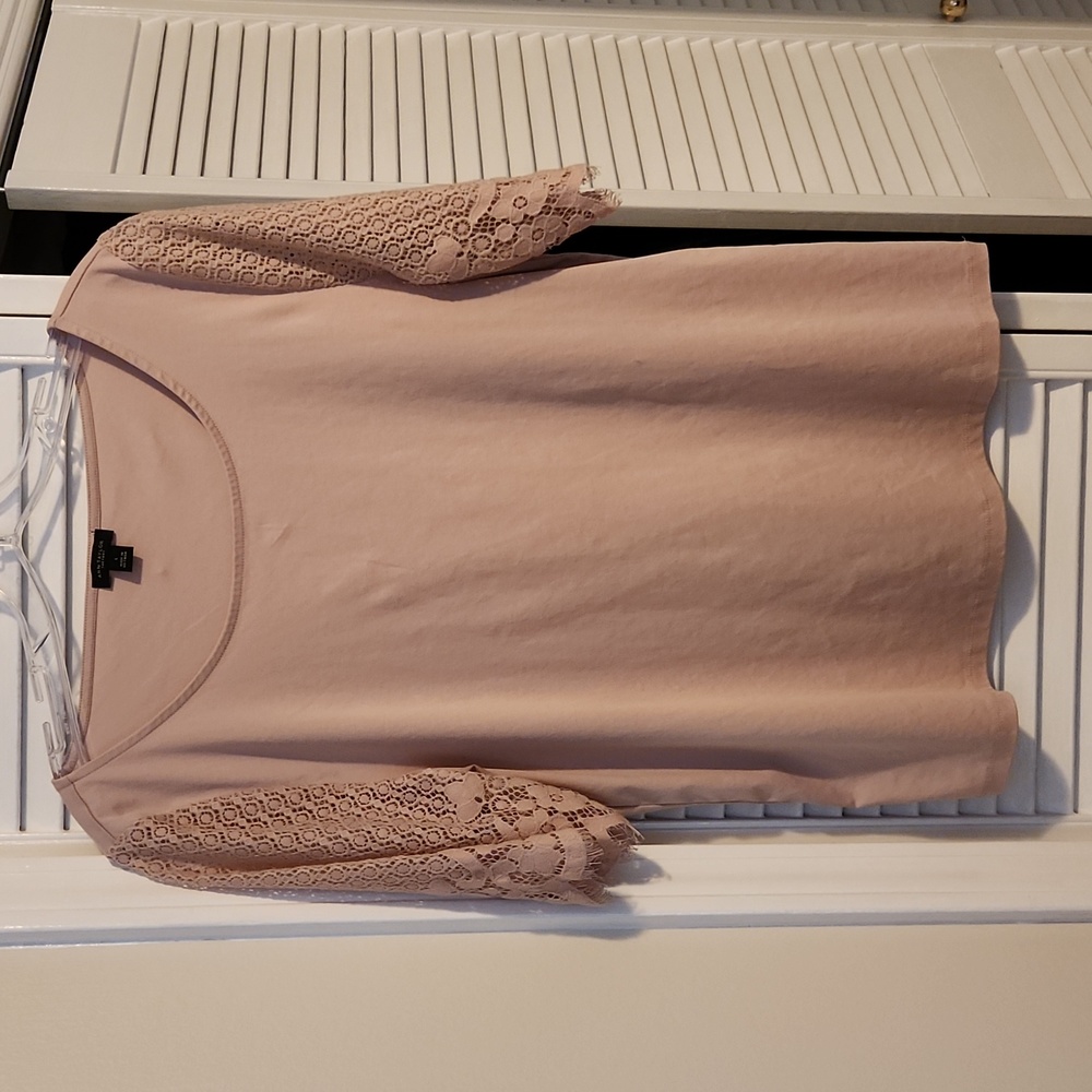 Ann Taylor Factory top, color-pink, size Large